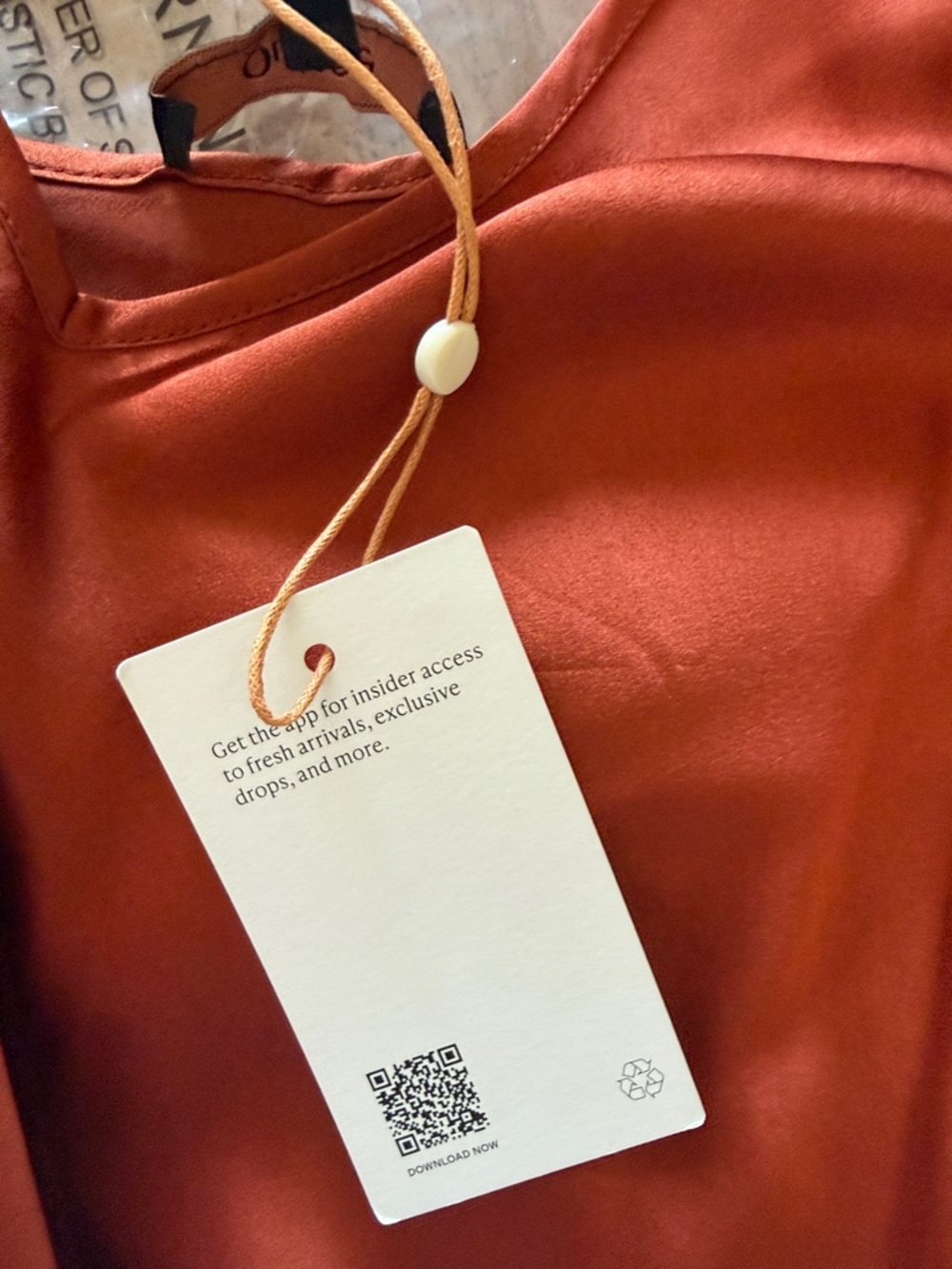 NWT Quince 100% Washable Silk Slip Dress in Paprika Red - Small - Picture 5 of 15